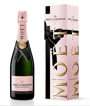 Шампанское Moet & Chandon Brut Imperial Rose  Impérial Living ties Limited edition  gift box  750 мл