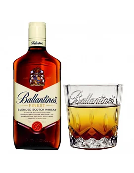 Виски Ballantine’s Finest gift box  750 мл  + 1 glass 40%