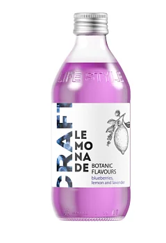 Напиток газированный  Старбар Крафт вкус Черники, Лимона и Лаванды в стеклянной бутылке 330 мл