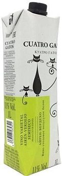 Вино Cuatro Gatos Airen - Verdejo 1000 мл