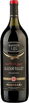 Вино Tiflis Wine Cellar Megobari Alazani Valley Red Semi-Sweet  Мегобари  Алазанская долина Ред  2019 1500 мл