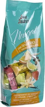 Конфеты  San Andres  Nougat Sesame Flavours Assortment  Сан Андрес  Ассорти из фруктов в нуге с кунжутом   200 г