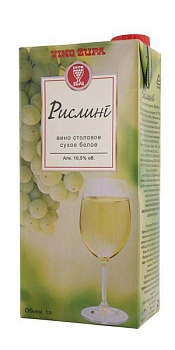 Вино Zupa RIESLING Зупа Рислинг, столовое белое сухое 2 л