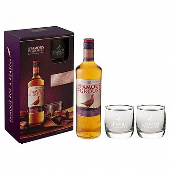 Виски Famous Grouse in a gift box with glasses 700 мл