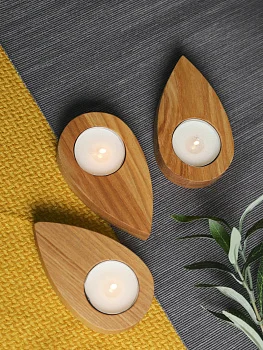 Подсвечники    Welovewood  Капли   6 шт  Натуральный цвет