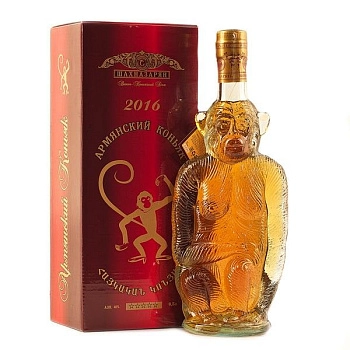 Коньяк Шахназарян  Армянский 5 лет  сувенирная бутылка ОБЕЗЬЯНА в п/у 500 мл