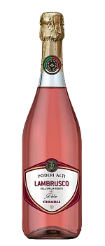 Игристое вино Lambrusco dell'Emilia Rosato Poderi Alti  2021 750 мл