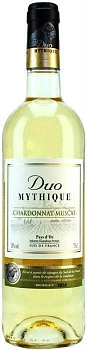 Вино Val d'Orbieu-Uccoar, "Duo Mythique" Muscat-Chardonnay, Pays d'Oc IGP, Дуо Мифик Шардоне Мускат бел. сух. 2013 13%