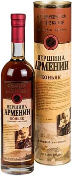 Коньяк Вершина Армении семилетний  в тубусе  40% 500 мл