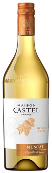 Вино Maison Castel  Muscat  Pays d'Oc  Мезон Кастель Мускат Пэи д' Ок  белое полусладкое 2021  750 мл