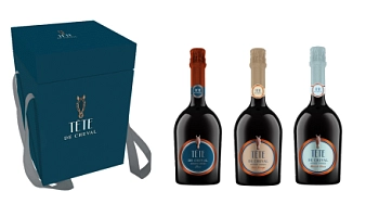 Подарочный набор  Tête de Cheval Brut Tête de Cheval Zero Dosage Tête de Cheval Blanc de Blancs Тет де Шеваль Брют Тет де Шеваль Зеро Дозаж Тет де Шеваль Блан де Блан  750 мл  х 3 шт