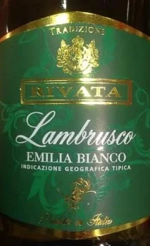 Вино игристое  Rivata  Lambrusco dell'Emilia Bianco  750мл