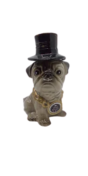 Коньяк  Прошянский Коньячный Завод   Мопс  7 лет выдержки Фарфор 330 мл