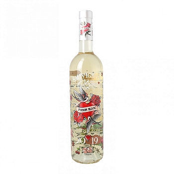 Вино Poison Blanc Sauvignon IGP Pays d'Oc white dry Пуазон Блан ИГП Пэи Д'Ок  белое сухое  2020 750 мл