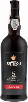 Вино Justino's Madeira Wines  Reserve Fine Medium Rich 5 Years Old Madeira DOP  Жустино'с Мадейра Вайнс  Резерв Файн Медиум Рич 5 лет выдержки 750 мл  19%