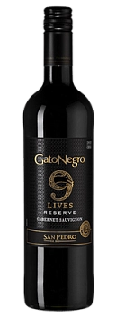 Вино Gato Negro 9 Lives Reserve Cabernet Sauvignon  Vina San Pedro    2021  750 мл