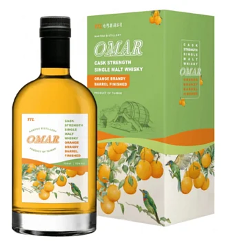 Виски Omar Cask Strength Single Malt Orange Brandy Barrel Finished в п/у 700 мл