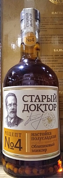 Настойка Стрижамент Старый Доктор   №4 Облепиховый эликсир полусладкая  500 мл