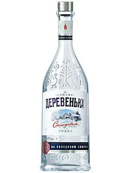 Водка Зимняя деревенька на солодовом спирте Альфа 500 мл
