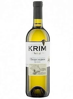 Вино столовое Полусладкое белое  Крымская долина 750 мл