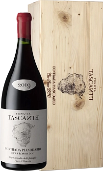 Вино Tasca d'Almerita  Tascante Contrada Pianodario Etna DOC деревянная упаковка 2019 750 мл  13%