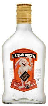 Водка Белый зверь фляга 250 мл