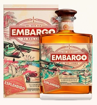Ром    Embargo Anejo Esplendido Gift Box ром Эмбарго Аньехо Эсплендидо в п/у 700 мл 40%