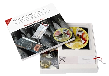 Подарочный набор L'Atelier du Vin  Set Quiz et Aromes du Vin  Подарочный набор: квиз-викторина о вине и набор винных ароматов  ароматизированные бумажные полоски
