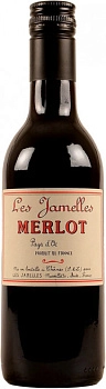 Вино Les Jamelles Merlot Pays d'Oc IGP Ле Жамель Мерло Пэи д’Ок 2022 250 мл