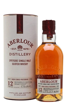 Виски Aberlour 12 Years Old Non-Сhillfiltered  gift box  700 мл