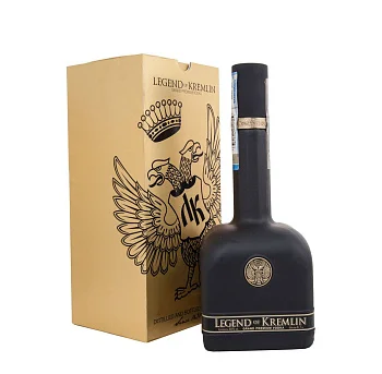 Водка Легенда Кремля Эксклюзив в черной матовой бутылке  золотой футляр  п/у  700 мл 40 %