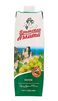 Напиток Винный Крымская Аэлита белое полусладкое 1000 мл
