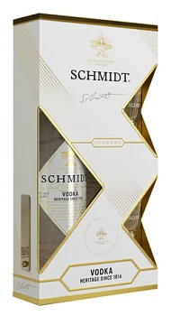 Водка Шмидт  подарочной упаковке с двумя шотами 700 мл  40%