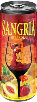 Сидр САНГРИЯ Эспаньола Натуралеза полусладкое  330 мл