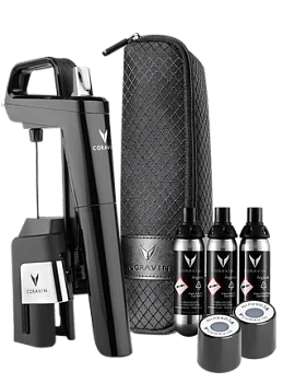 Система для подачи вин по бокалам Coravin Model 6  Модель 6 черный глянцевый  + 3 капсулы + игла + 2 пробки + чехол для переноски