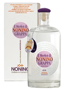 Граппа Il Merlo di Nonino Monovitigno gift in box  700 мл