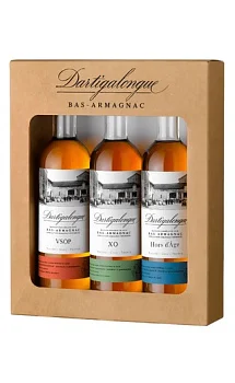 Набор  Coffret  1 VSOP Bas Armagnac Dartigalongue 200 мл, XO Bas Armagnac Dartigalongue 200 мл, Hors d'Age Bas Armagnac Dartigalongue    200  мл