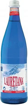 Вода  Lauretana Blue Glass   Лауретана Блю Гласс  газированная в стеклянной бутылке 750 мл