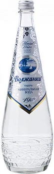 Вода Волжанка минеральная  газированная вода в стекле 750 мл