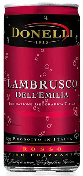 Вино игристое Donelli Lambrusco dell’Emilia IGT  in tin can  200 мл