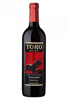 Вино Toro de castilla Tempranillo, Торо де Кастилья Темпранильо, красное п/сладкое 13%