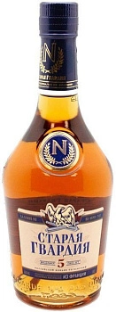 Коньяк Российский коньяк пятилетний  Старая гвардия  500 мл