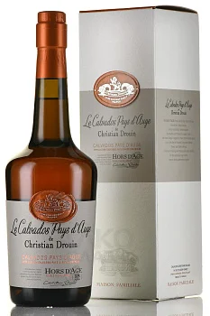 Кальвадос Christian Drouin  Calvados Pays d'Auge Hors d'Age 18 Ans gift box 700 мл