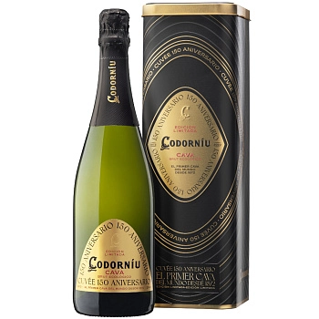 Игристое вино    Cava Codorniu Cuvée 150 Anniversario Brut   gift in box  750 мл  11,5%