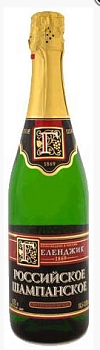 Игристое вино Геленджик Российское шампанское белое полусухое 750 мл