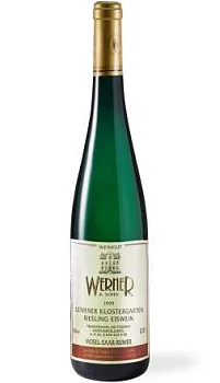 Вино Mosel Werner u sohn Leiwener Klostergarten Riesling Eiswein QmP Versteigerungswein 1999 750 мл