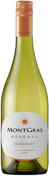 Вино MontGras Reserva  Chardonnay  DO Colchagua Valley  МонтГрас Ресерва  Шардонне 2017 750 мл