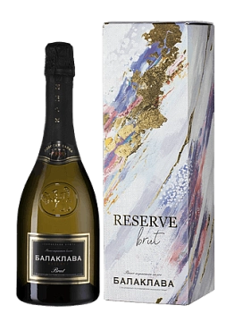 Игристое вино   Золотая Балка Балаклава Брют Резерв  подарочной коробке 750 мл