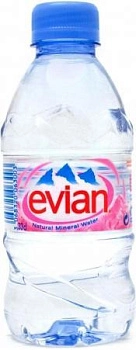 Вода  Evian  Still  PET Эвиан негазированная  в пластиковой бутылке  330 мл