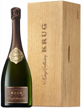 Шампанское "Krug Collection"  1990  wooden case 1990 gift box  0,75л
